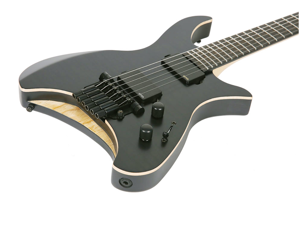 Corona Aphrodite APE-2000 Trans Black Headless Guitar with EMG Corona Aphrodite APE-2000 Trans Black Headless Guitar with EMG