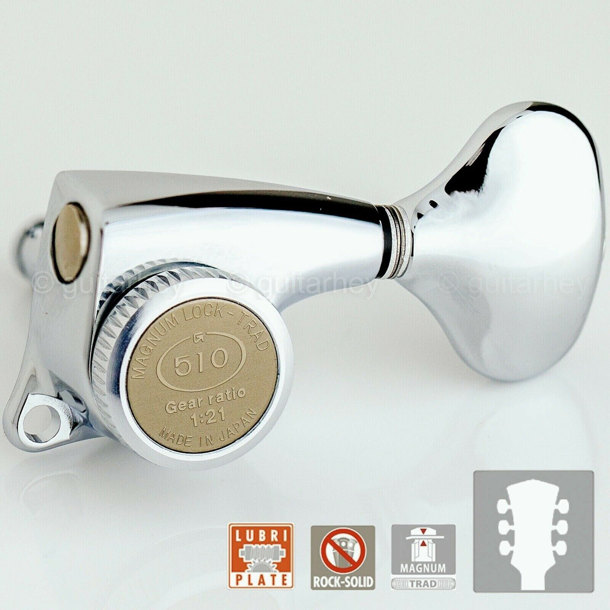 GOTOH SGV510Z-L5 L3+R3 Guitar Tuners, Keys, 1:21 Ratio, 3x3