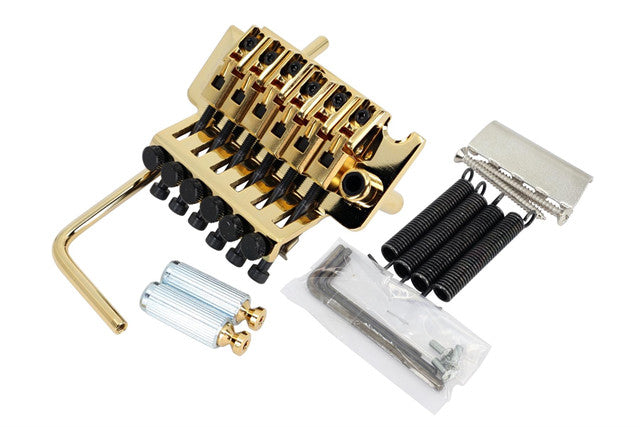 Gotoh GE1996T-Chrome/Black/Gold Locking Tremolo Set (Block Height: 36m