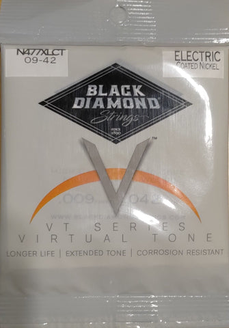 Black Diamond N477XLCT/N477LCT/N477MCT Electric String Clear Coated Nickel Wound Extra light/Light/Medium 超低/低/中張力電結他/吉他弦 .009/.010/.011
