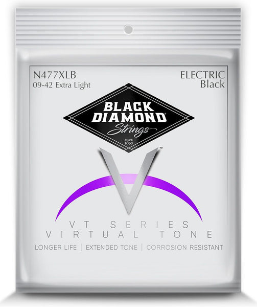 Black Diamond N477XLB/N477LB/N477MB Electric Black Coated Nickel Extra light/Light/Medium 超低/低/中張力電結他/吉他弦 .009/.010/.011