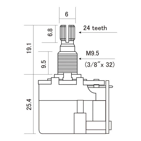CTS-A500-PP Push-Pull DPDT Potentiometer