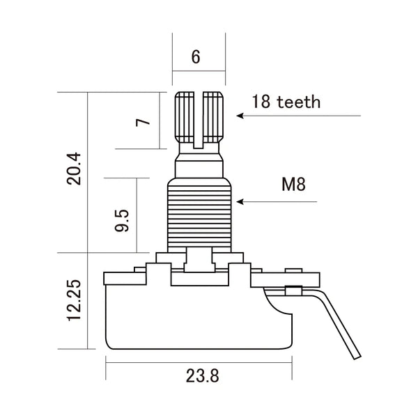 CTS-B250MM Control Potentiometer (Metric)