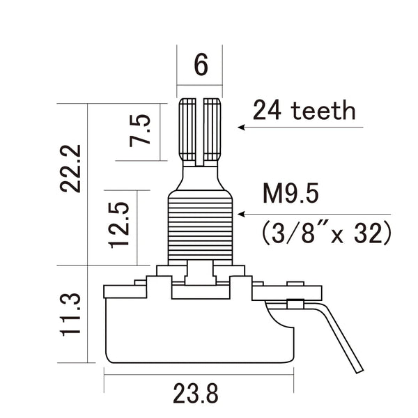 CTS-B500 Control Potentiometer (Inch)