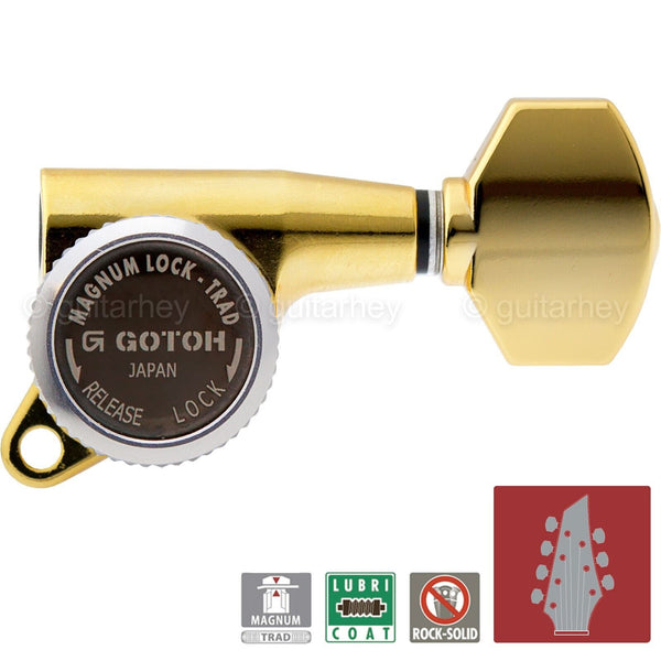 #28/#29/#30/#31 Gotoh SG381 MG-T-EN07-Chrome/Gold/Black/Cosmo Black L3+R3 machine head